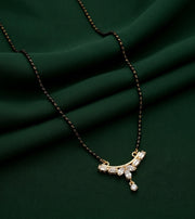 Premium Gold-Plated Artificial Stones and Beads Mangalsutra