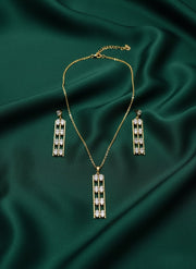 Artificial Stones Pendant Set with Earrings