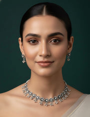 Antique Oxidised Necklace Jewellery Set