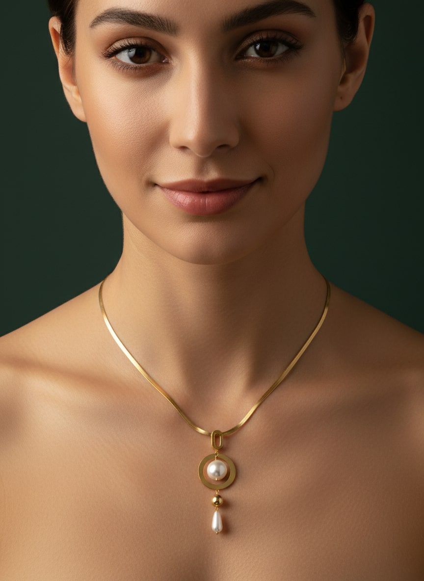 Antique Pearl Pandent with Chain