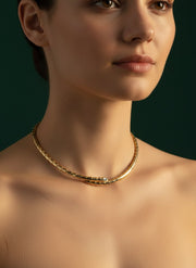 Golden Snake Style Necklace