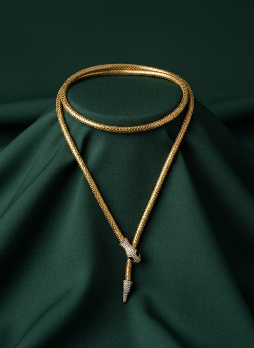 Unique Design Snake Pattern Adjustable Necklace