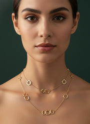 Beautiful Korean Style Double Layered Necklace