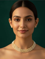 Beautiful Pearls Statement Chokar set With Studs