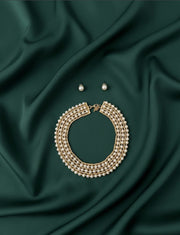 Beautiful Pearls Statement Chokar set With Studs