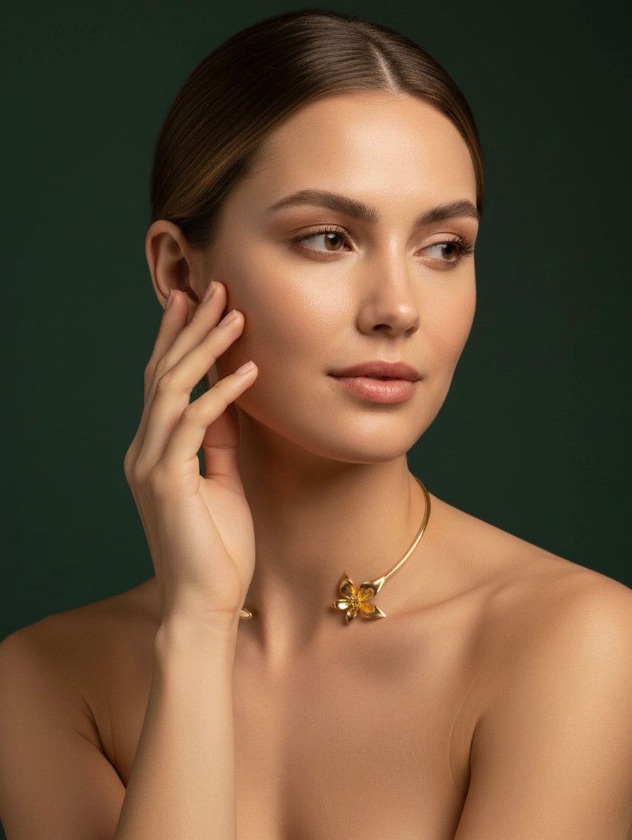 Gold Plated Slip-On Neck Band
