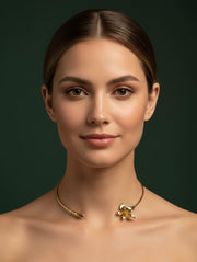 Gold Plated Slip-On Neck Band