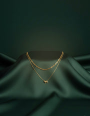 Gold Plated Mini Pandent Layered Necklace