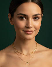 Gold Plated Mini Pandent Layered Necklace