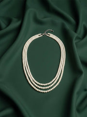 Women Pearl Three Layered Necklace