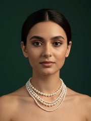 Pearls Mala Layered Statement Necklace
