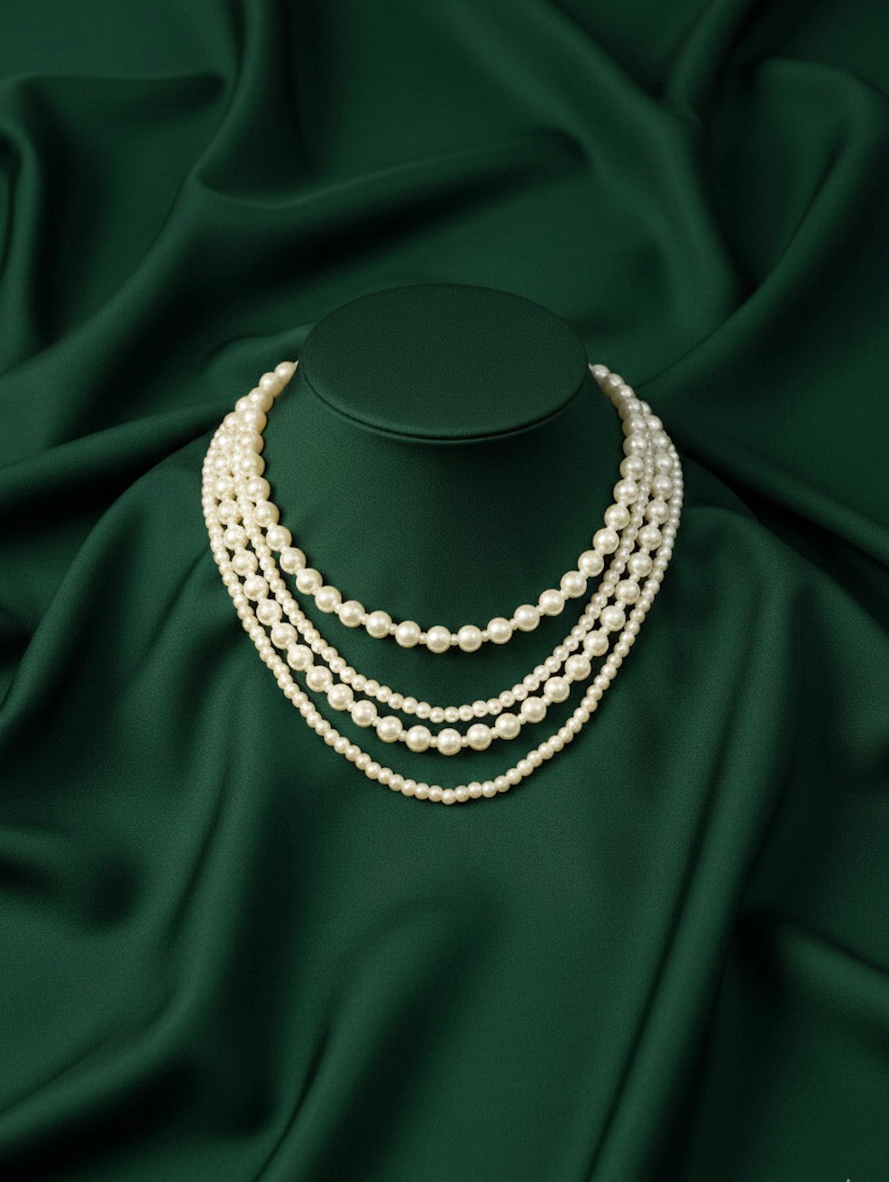 Pearls Mala Layered Statement Necklace