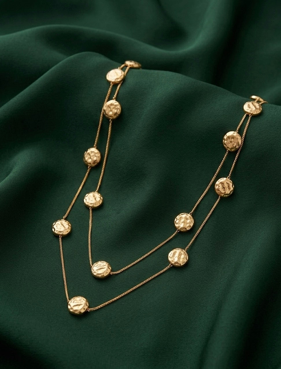 Women Gold Artistic Contemporary Statement Necklace