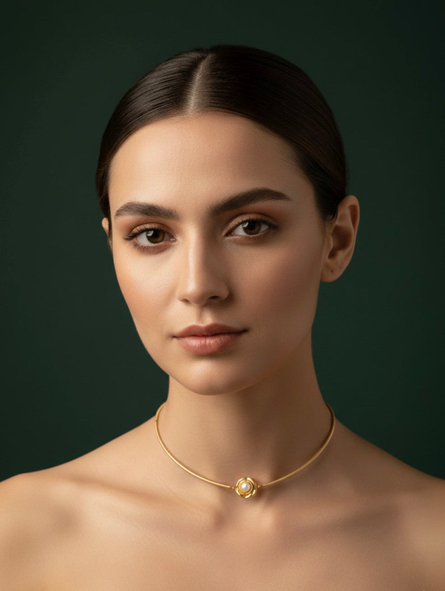 Gold Plated Neck Band Necklace