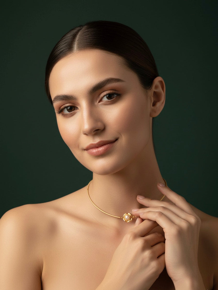 Gold Plated Neck Band Necklace