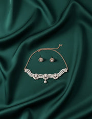 Beautiful Pearls & Diamond Choker Necklace With Studs