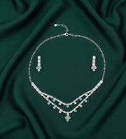 Women Mint & Pastel Stone Necklace With Earings