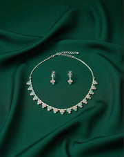 American Diamond Necklace With Earrings