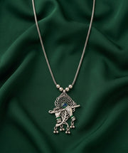 Silver Plated Antique Design Oxidized Necklace
