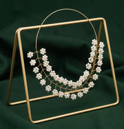Women Gold-Plated Pearls Beaded Necklace