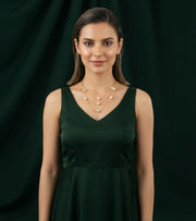 Gold-Toned Pearls Layered Necklace for Women
