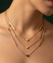 Gold-Toned Minimal Chain Layered Necklace for Women