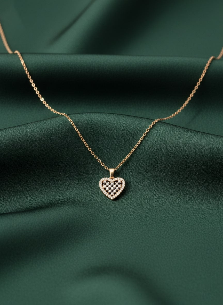 Trendy Heart Shaped Pendant With Chain
