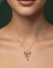 Antique Designer Bow Pendent with Chain