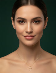 Beautiful Minimul Chain With Bow Pendent