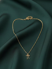 Beautiful Minimul Chain With Bow Pendent