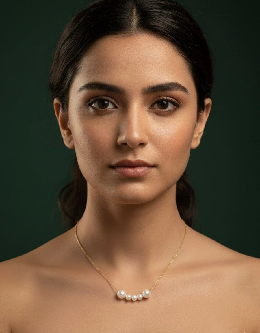 Golden Chain With Beautiful Pearls