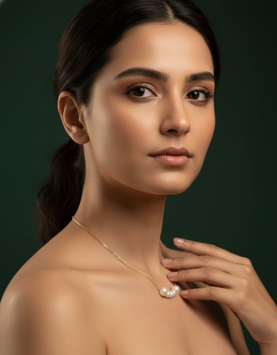 Golden Chain With Beautiful Pearls