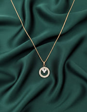 Rose Gold Chain With Beautiful Diamond Pandent