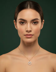 Rose Gold Chain With Beautiful Diamond Pandent