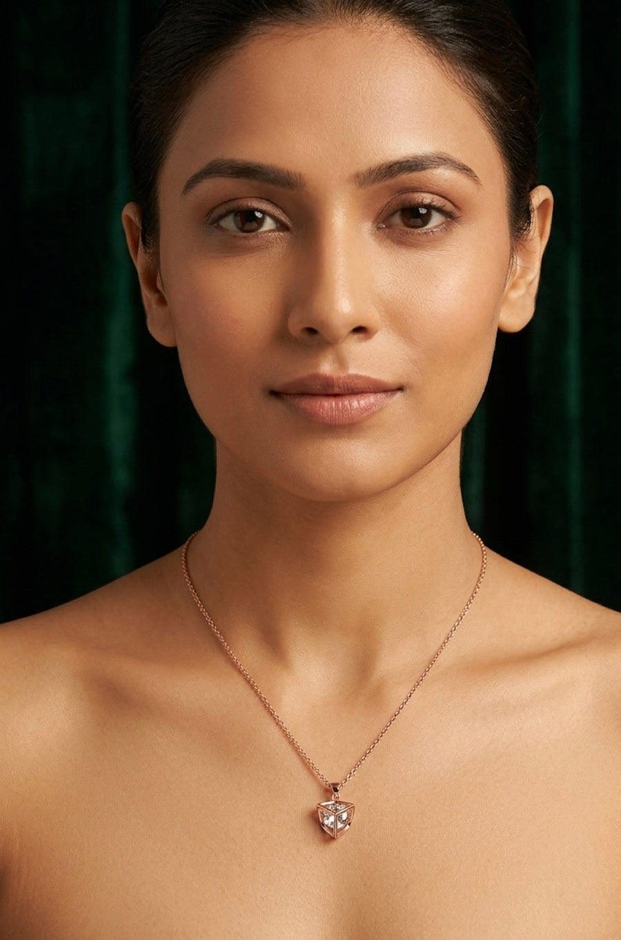 Rose Gold Plated Chain With Pendant