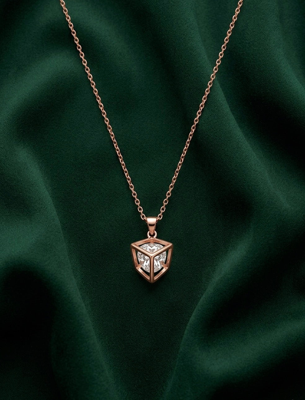 Rose Gold Plated Chain With Pendant