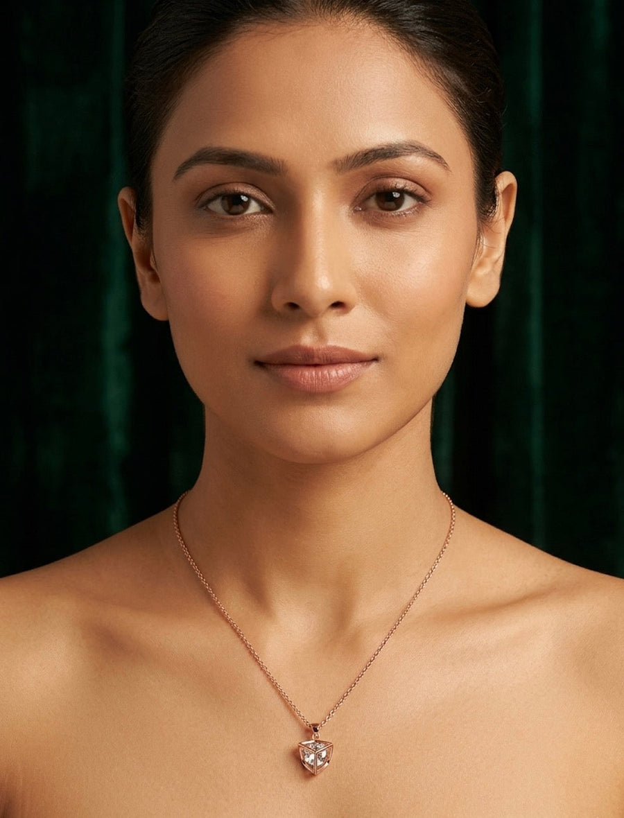 Rose Gold Plated Chain With Pendant