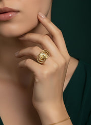 Anti-Tarnish Adjustable Statement Ring