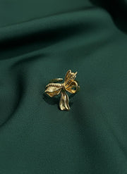 Antique Textured Ribbin Bow Adjustable Ring