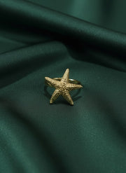 Beautiful Anti-Tarnish Star Fish Adjustable Ring