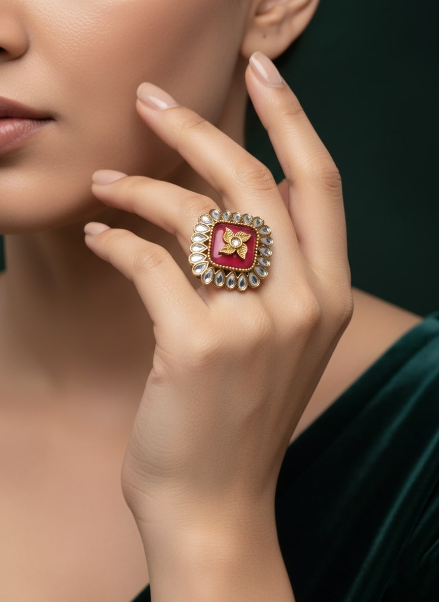 Unique Traditional Swastik Design Ring