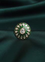 Traditional Minakari Design Kundan Ring