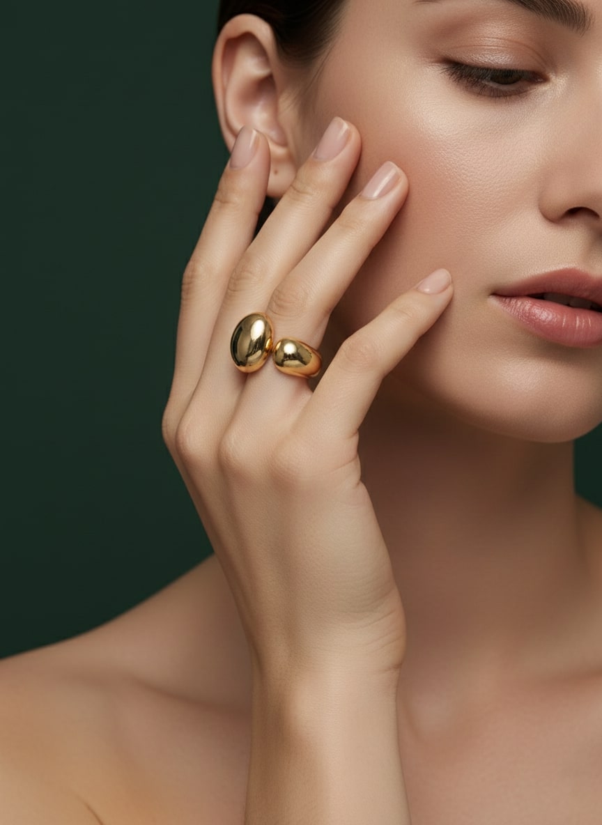 Golden Contemporary Ring