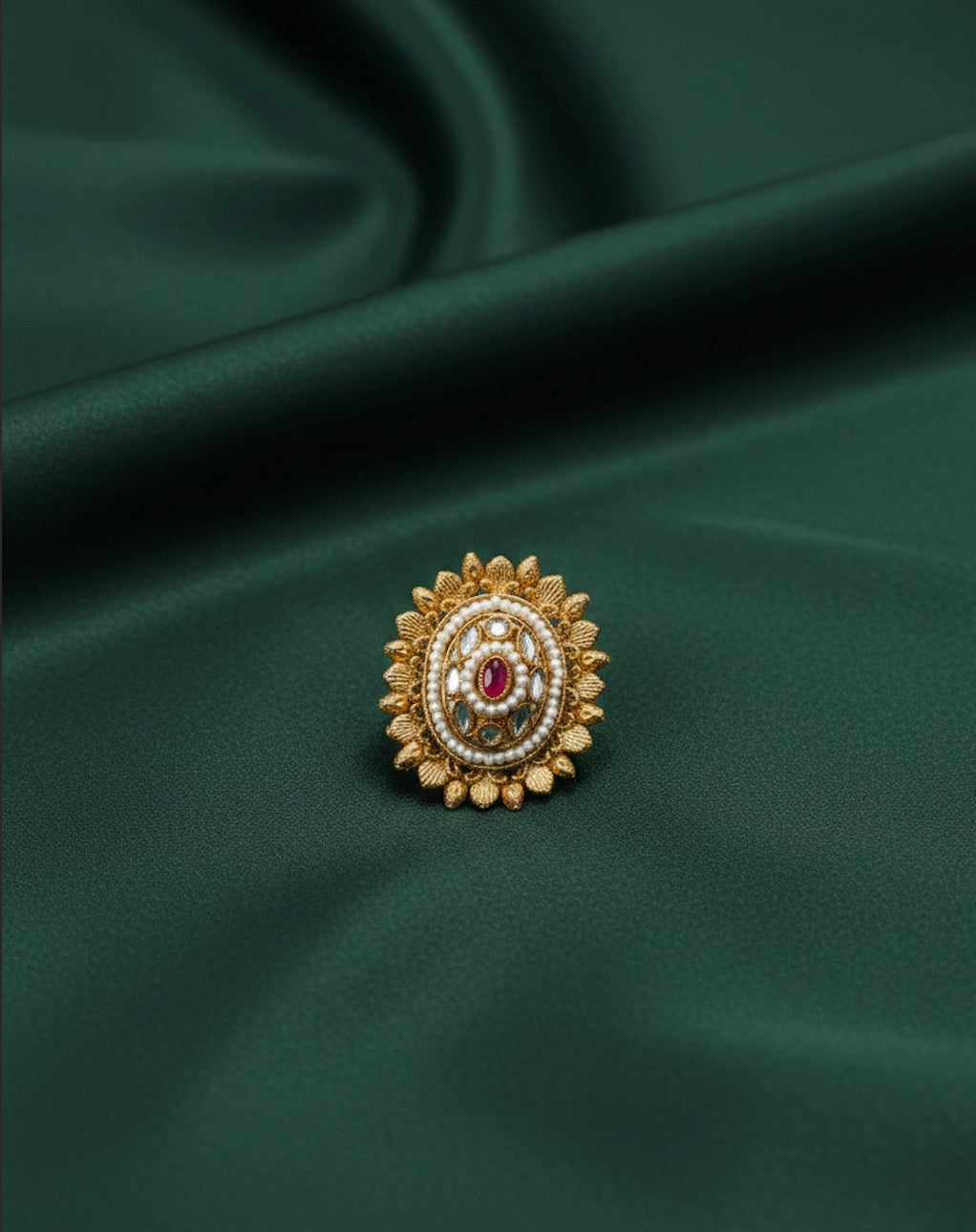 Gold Plated Fancy Ethnic Design Ring