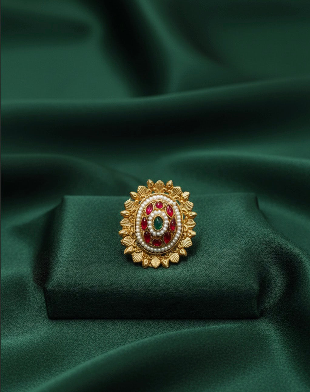 Gold Plated Antique Ethnic Design Ring