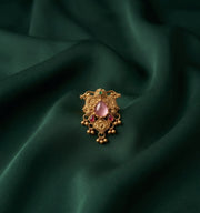 Women Gold-Plated Kundan Traditional Statement Ring