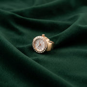 Gold Plated Trendy Watch Ring For Women