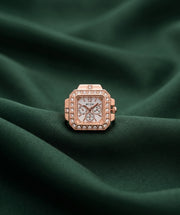 Rose Gold Plated Watch Ring For Women