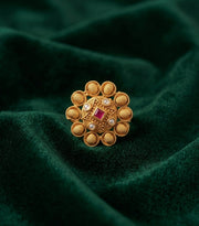 Gold-Toned Traditional Look Ring for Women
