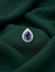 Silver-Plated AD Stone Studded Ring for Women
